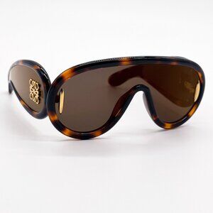 NEW LOEWE SUNGLASSES LW40108I 52G HAVANA WOMEN MASK EYEWEAR LOEWE